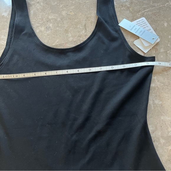 Jo & Co black one piece body suit snap closure and thong back size large - Picture 6 of 10